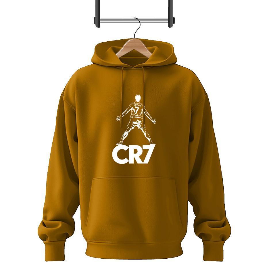 Men Fleece Golden CR7 Printed Hoodie Track Suit